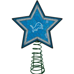 The Memory Company Stars-10" Lighted Blue And Gray Star Nfl Detroit Lions Christmas Tree Topper