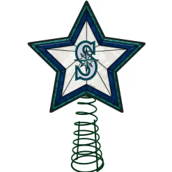 The Memory Company Stars-10" Lighted Blue And Green Star Mlb Seattle Mariners Christmas Tree Topper