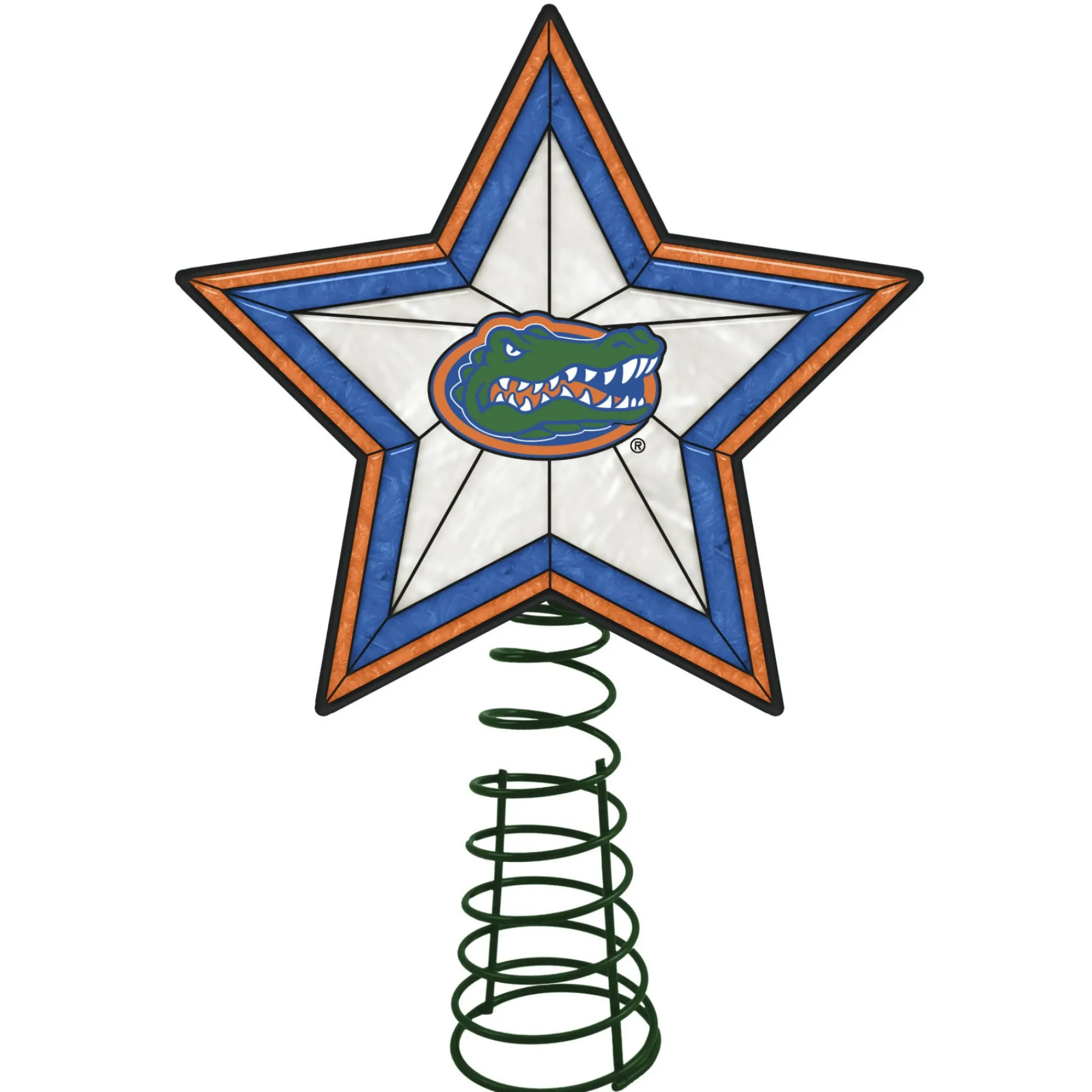 The Memory Company Stars-10" Lighted Blue And Green Star Ncaa Florida Gators Christmas Tree Topper