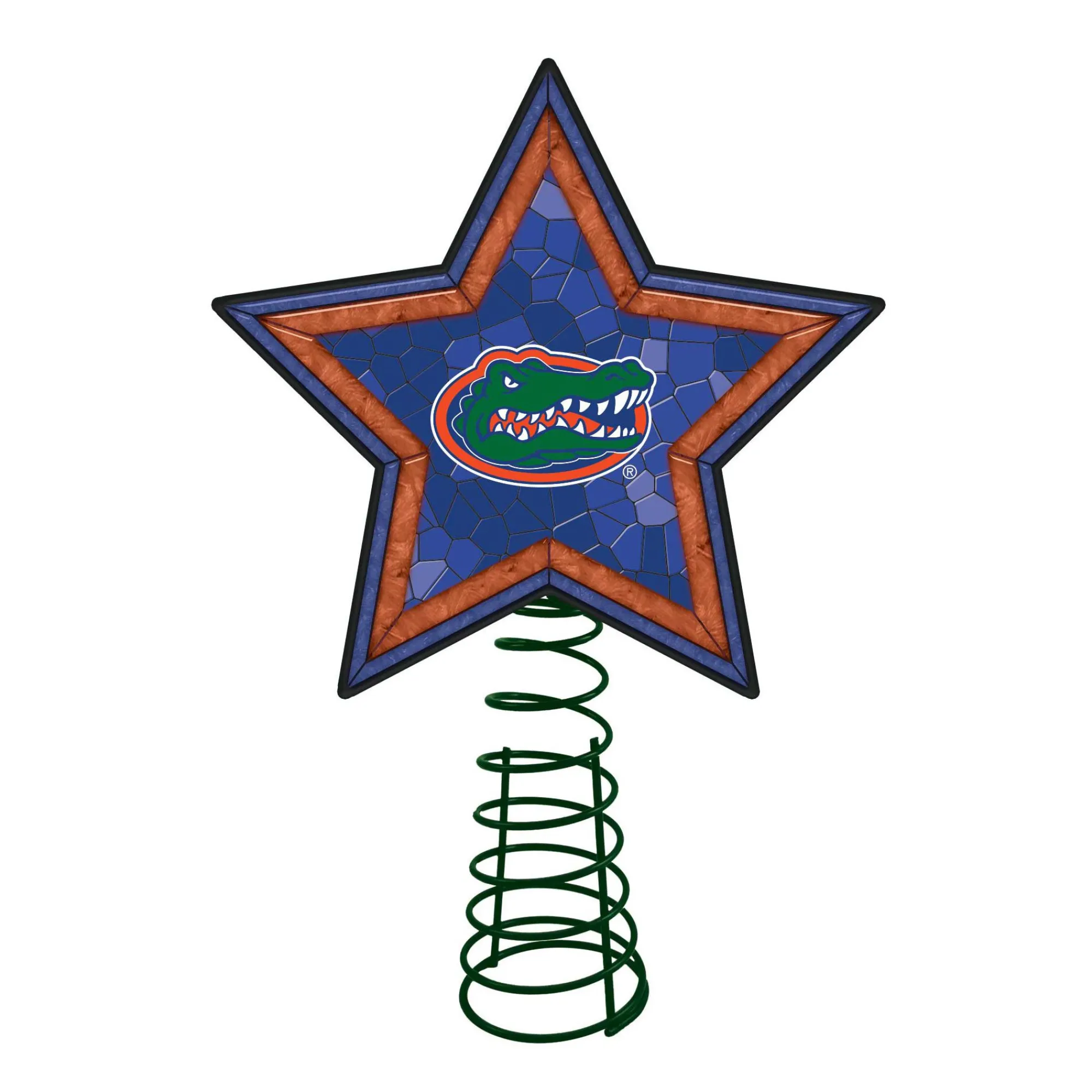 The Memory Company Stars-10" Lighted Blue And Orange Star Ncaa Florida Gators Christmas Tree Topper