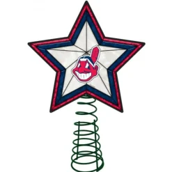 The Memory Company Stars-10" Lighted Blue And Pink Star Mlb Cleveland Indians Christmas Tree Topper