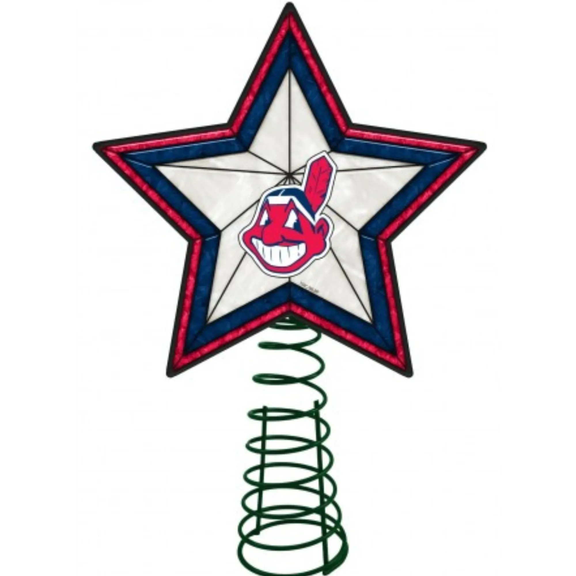 The Memory Company Stars-10" Lighted Blue And Pink Star Mlb Cleveland Indians Christmas Tree Topper
