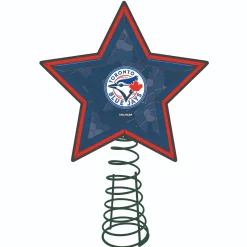 The Memory Company Stars-10" Lighted Blue And Red Mosaic Style Star Mlb Toronto Blue Jays Christmas Tree Topper