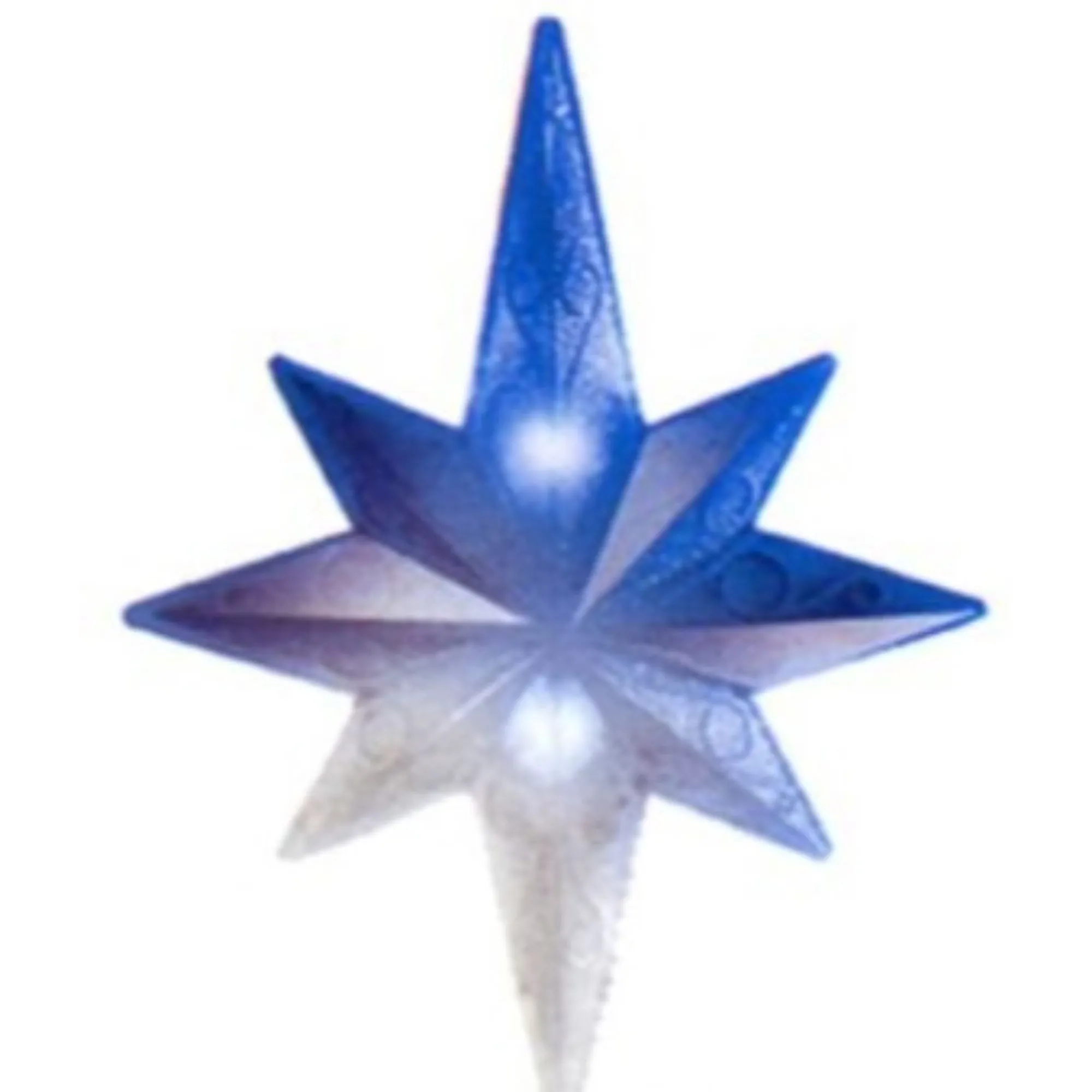 Brite Star Stars-12' Lighted Blue And White Color-Changing Glitter Star Christmas Tree Topper