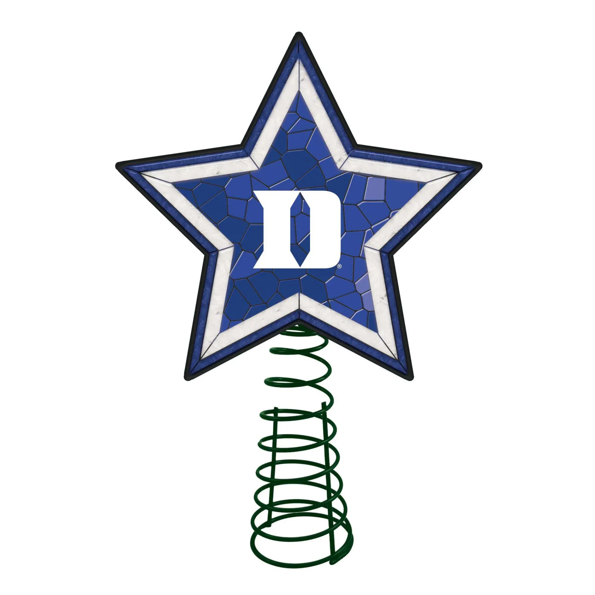 The Memory Company Stars-10" Lighted Blue And White Star Ncaa Duke Blue Devils Christmas Tree Topper