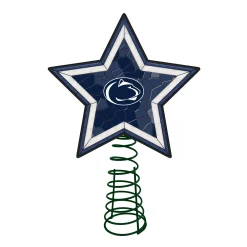 The Memory Company Stars-10" Lighted Blue And White Star Ncaa Penn State Nittany Lions Mosaic Christmas Tree Topper