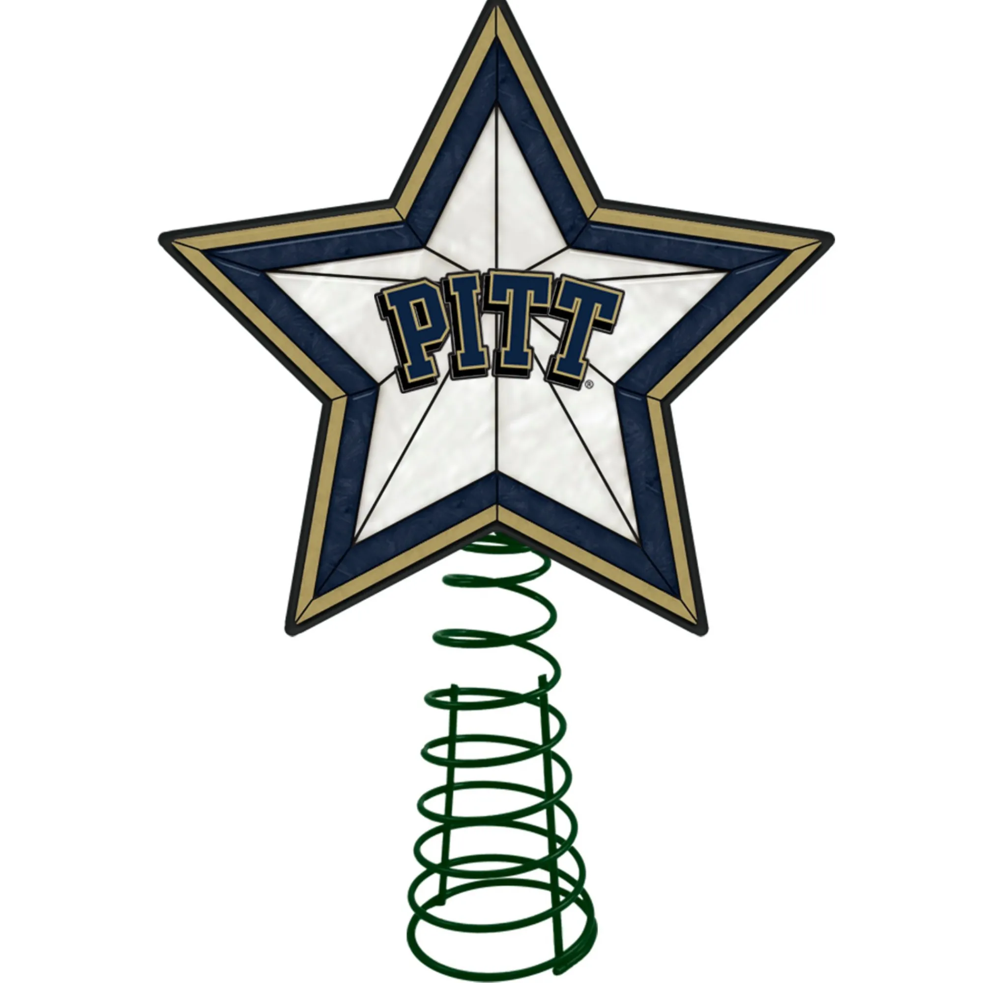 The Memory Company Stars-10" Lighted Blue And White Star Ncaa Pittsburgh Panthers Christmas Tree Topper