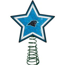 The Memory Company Stars-10" Lighted Blue And White Star Nfl Carolina Panthers Christmas Tree Topper