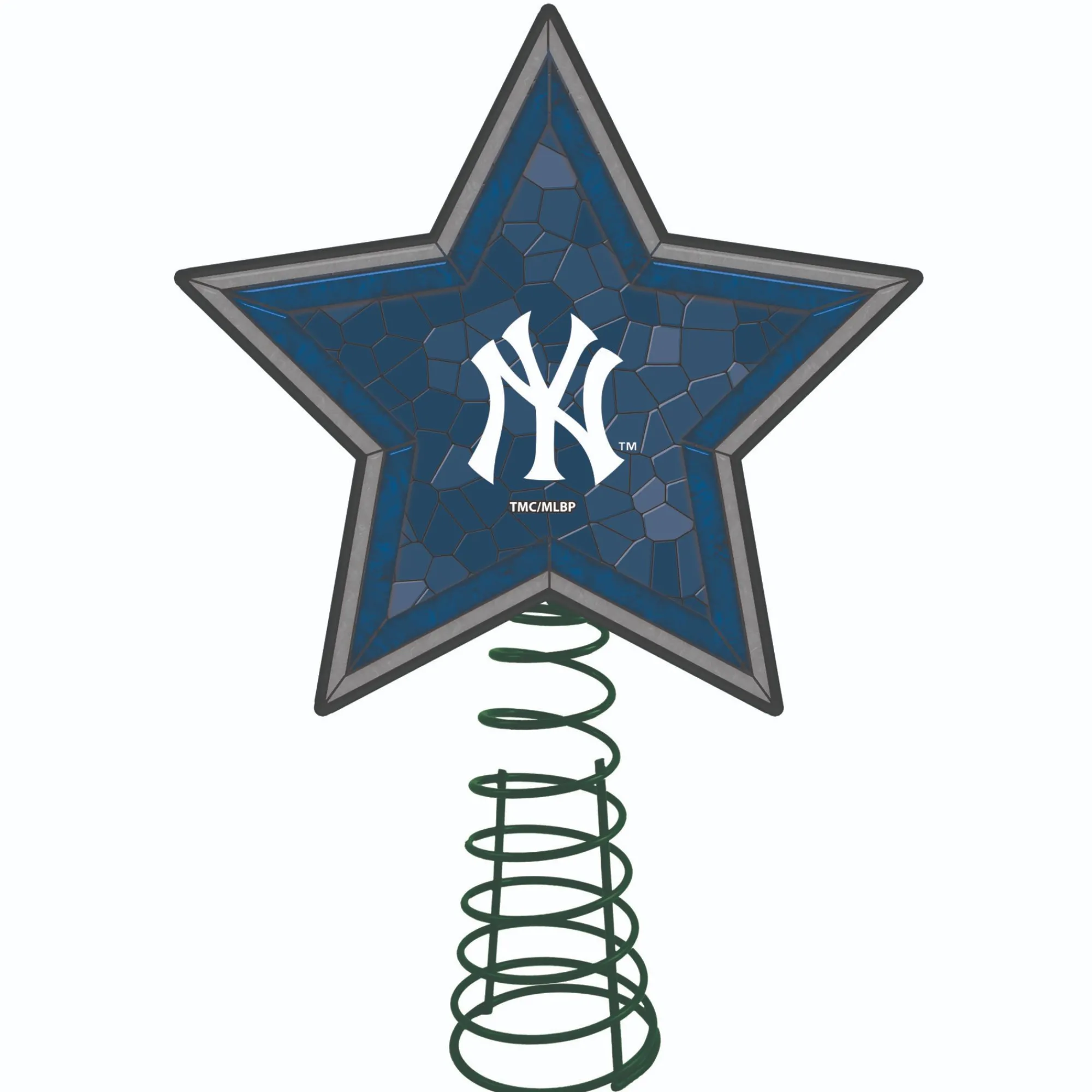 The Memory Company Stars-10" Lighted Blue And White Star Mlb New York Yankees Christmas Tree Topper