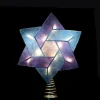 Kurt Adler Stars-8" Lighted Blue And White Star Of David Capiz Shell Christmas Tree Topper - Clear Lights