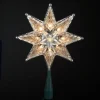KSA Stars-8" Lighted Clear 8-Point Star Christmas Tree Topper - Clear Lights