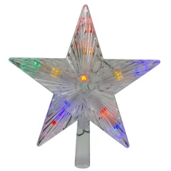 Hofert Stars-9.5" Lighted Color Changing 5 Point Star Tree Topper - White And Blue Led Lights