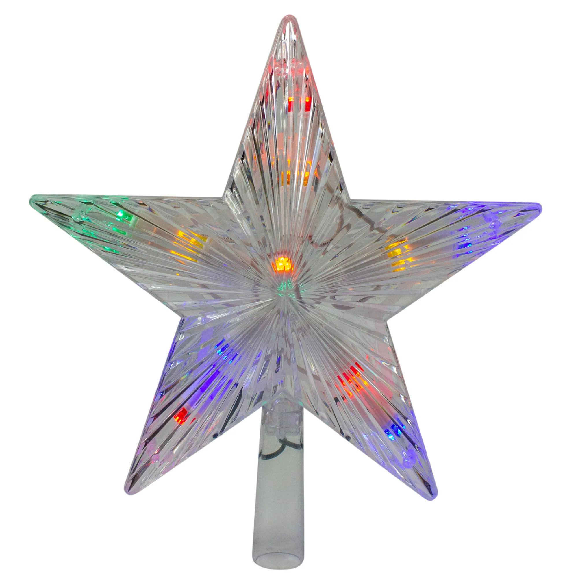 Hofert Stars-9.5" Lighted Color Changing 5 Point Star Tree Topper - White And Blue Led Lights