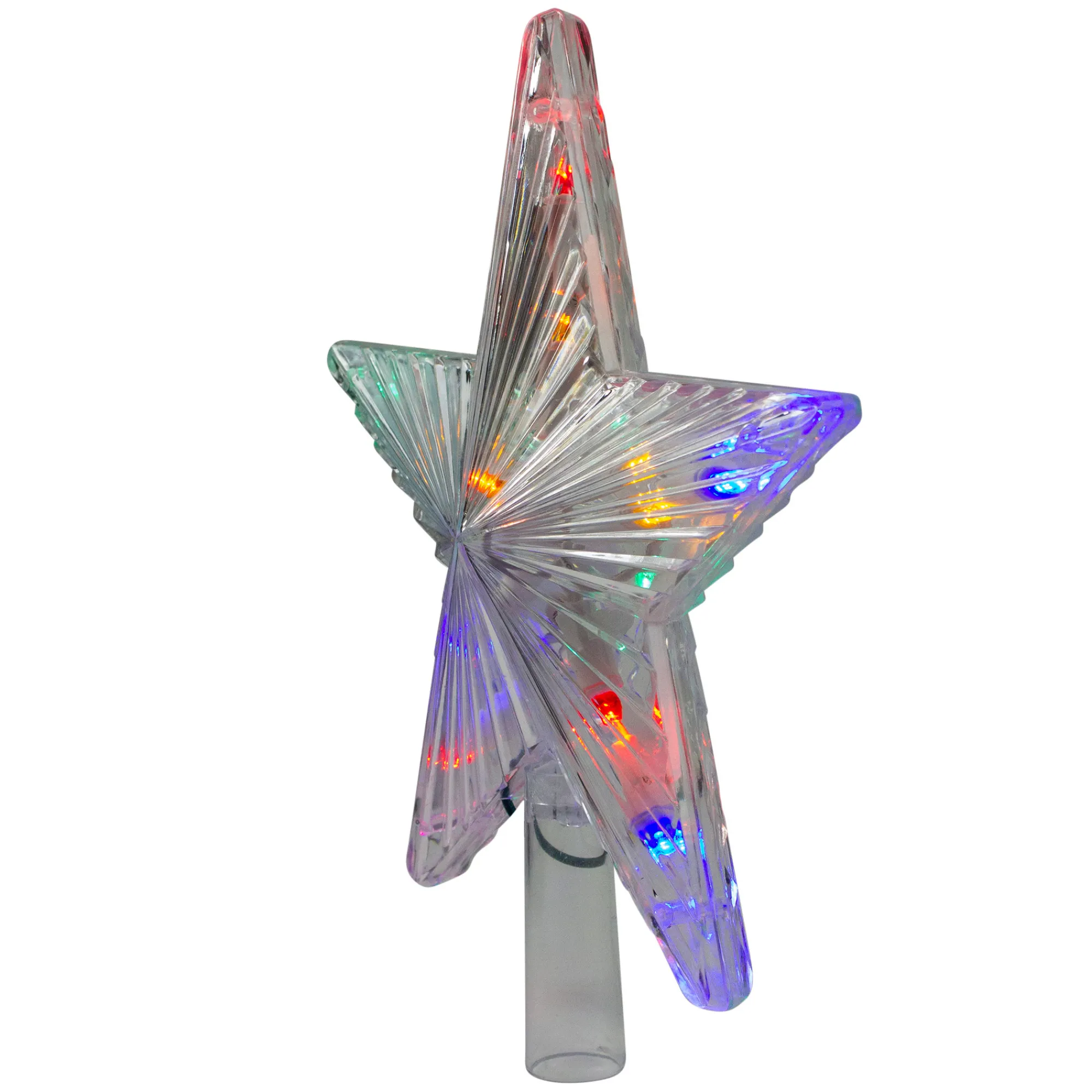 Hofert Stars-9.5" Lighted Color Changing 5 Point Star Tree Topper - White And Blue Led Lights