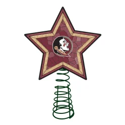The Memory Company Stars-10" Lighted Gold And Black Star Ncaa Florida State Seminoles Christmas Tree Topper
