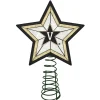 The Memory Company Stars-10" Lighted Gold And Black Star Ncaa Vanderbilt Commodores Christmas Tree Topper