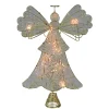 Kurt Adler Angels-13" Lighted Gold And White Angel Christmas Tree Topper - Clear Lights