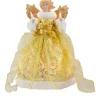 Northlight Angels-12" Lighted Gold Angel With Wings Christmas Tree Topper - Clear Lights
