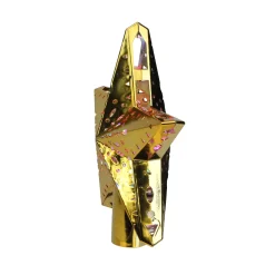 Mr. Christmas Stars-11.5" Lighted Gold Kaleidoscope Christmas Tree Topper - Multicolor Led Lights