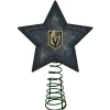 The Memory Company Stars-10" Lighted Gray And Black Mosaic Style Star Nhl Vegas Golden Knights Christmas Tree Topper