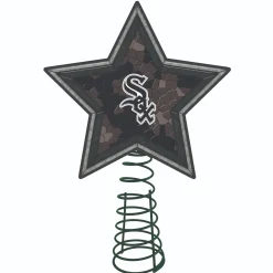 The Memory Company Stars-10" Lighted Gray And Brown Star Mlb Chicago White Sox Christmas Tree Topper