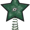 The Memory Company Stars-10" Lighted Green And Black Star Nhl Dallas Stars Mosaic Christmas Tree Topper