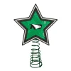 The Memory Company Stars-10" Lighted Green And Black Star Ncaa North Dakota Fighting Hawks Christmas Tree Topper