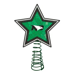 The Memory Company Stars-10" Lighted Green And Black Star Ncaa North Dakota Fighting Hawks Christmas Tree Topper