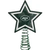 The Memory Company Stars-10" Lighted Green And White Star Nfl New York Jets Christmas Tree Topper
