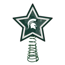 The Memory Company Stars-10" Lighted Green And White Star Ncaa Michigan State Spartans Christmas Tree Topper