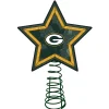 The Memory Company Stars-10" Lighted Green And Yellow Star Nfl Green Bay Packers Christmas Tree Topper
