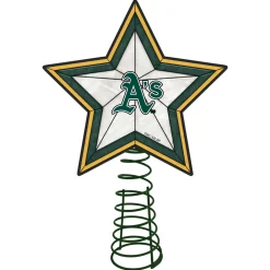 The Memory Company Stars-10" Lighted Green And Yellow Star Mlb Oakland Athletics Christmas Tree Topper