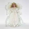 KSA Angels-12" Lighted Ivory Angel With Halo Christmas Tree Topper - Clear Lights