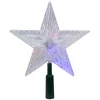 Kurt Adler Stars-8.5" Lighted Led Color Changing Star Christmas Tree Topper - Multi Lights