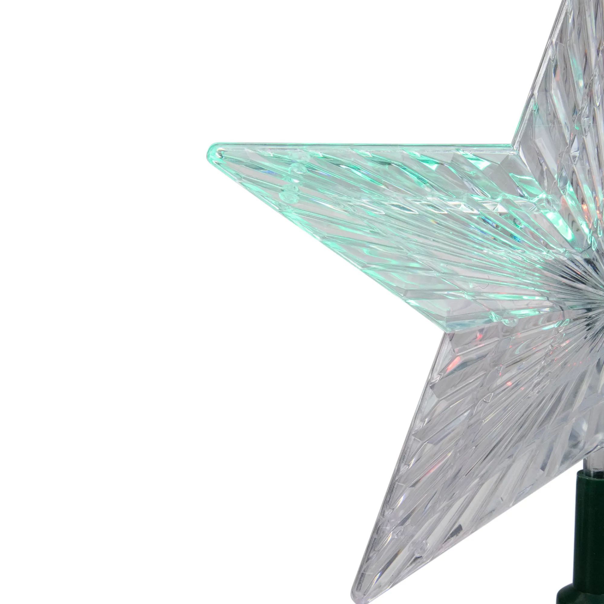 Kurt Adler Stars-8.5" Lighted Led Color Changing Star Christmas Tree Topper - Multi Lights