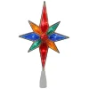 Northlight Stars-11" Lighted Multi-Color Mosaic Bethlehem Star Christmas Tree Topper