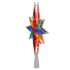 Northlight Stars-11" Lighted Multi-Color Mosaic Bethlehem Star Christmas Tree Topper