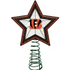 The Memory Company Stars-10" Lighted Orange And Black Star Nfl Cincinnati Bengals Christmas Tree Topper