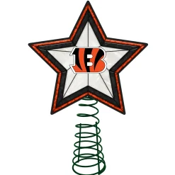 The Memory Company Stars-10" Lighted Orange And Black Star Nfl Cincinnati Bengals Christmas Tree Topper