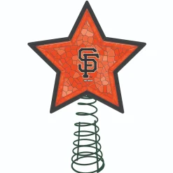 The Memory Company Stars-10" Lighted Orange And Black Star Mlb San Francisco Giants Christmas Tree Topper