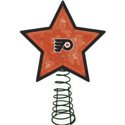 The Memory Company Stars-10" Lighted Orange And Black Star Nhl Philadelphia Flyers Christmas Tree Topper