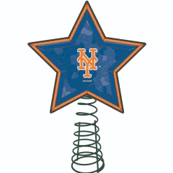 The Memory Company Stars-10" Lighted Orange And Blue Star Mlb New York Mets Christmas Tree Topper