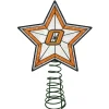 The Memory Company Stars-10" Lighted Orange And White Star Ncaa Oklahoma State Christmas Tree Topper