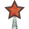The Memory Company Stars-10" Lighted Orange And White Mosaic Style Star Nfl Chicago Bears Christmas Tree Topper