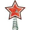 The Memory Company Stars-10" Lighted Orange And White Mosaic Style Star Nfl Cleveland Browns Christmas Tree Topper