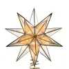CC Christmas Decor Stars-8.25" Lighted 15-Point Star Shaped Christmas Tree Topper- Clear Lights