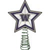 The Memory Company Stars-10" Lighted Purple And Green Star Ncaa Washington Huskies Christmas Tree Topper