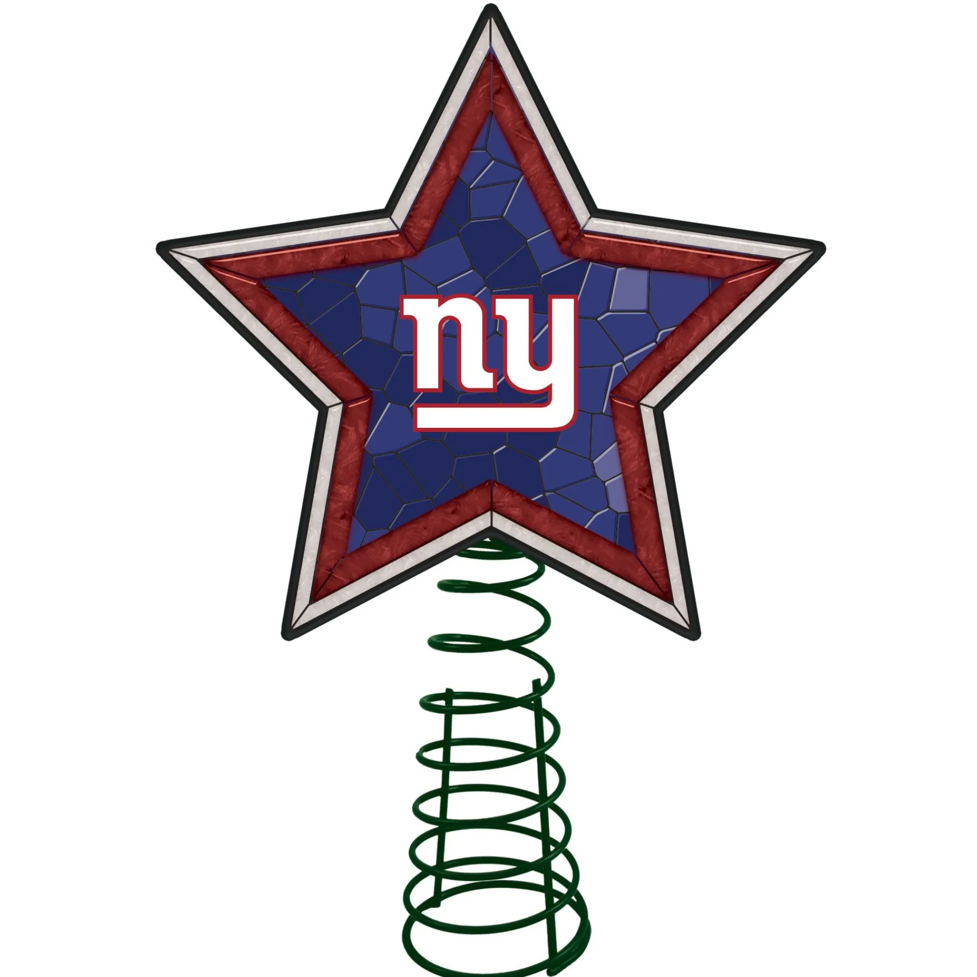 The Memory Company Stars-10" Lighted Purple And Red Star Nfl New York Giants Christmas Tree Topper