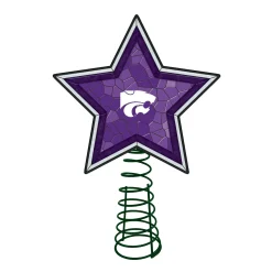 The Memory Company Stars-10" Lighted Purple And White Star Ncaa Kansas State Wildcats Christmas Tree Topper