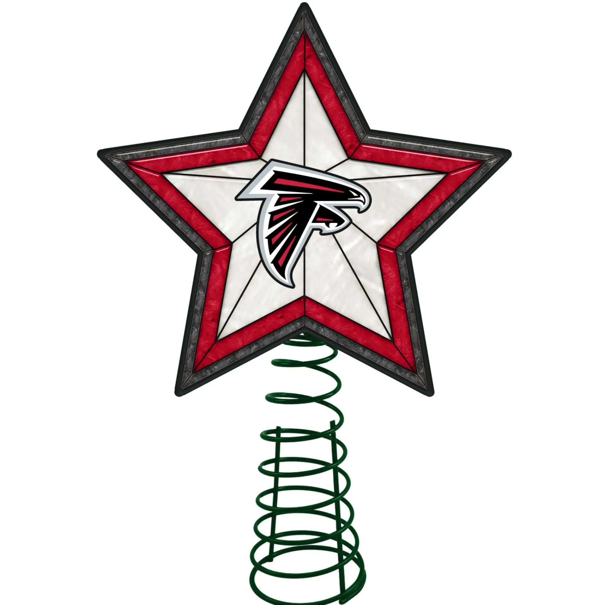 The Memory Company Stars-10" Lighted Red And Black Star Nfl Atlanta Falcons Christmas Tree Topper